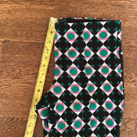 Maeve by Anthropologie The Margot Kick Flare Cropped Pants Stretch Geometric - Picture 13 of 14